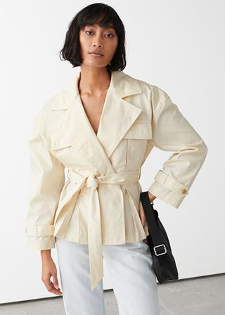 & Other Stories + Belted Short Trench Jacket