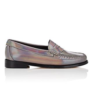 Re/Done x Weejuns + Whitney Holographic Leather Penny Loafers