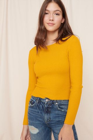 Garage + Ribbed Crew Neck Sweater