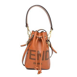 Fendi + Vitello King F Is Fendi Logo Embossed Mini Mon Tresor Bucket Bag Cuoio