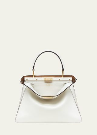 Fendi + Peekaboo Bicolor Napa Medium Top Handle Bag