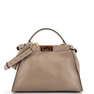 Fendi + Peekaboo Bag Leather With Tortoise Detail Regular