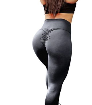 House of Peach + Charcoal High Waisted Scrunch Leggings