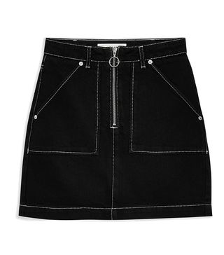 Topshop + Utiliy Denim Zip-Up Skirt
