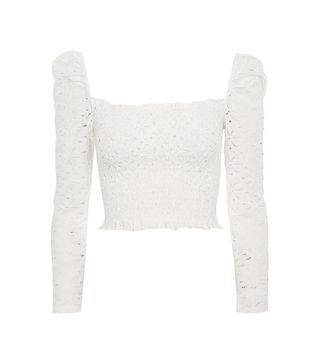 Topshop + Long Sleeve Lace Top