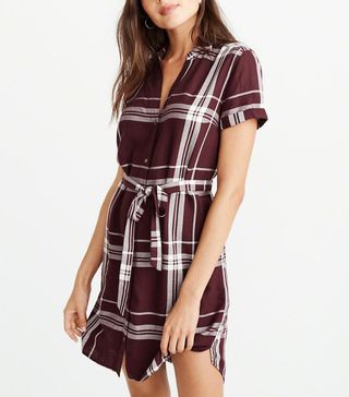 Abercrombie & Fitch + Short-Sleeve Shirt Dress