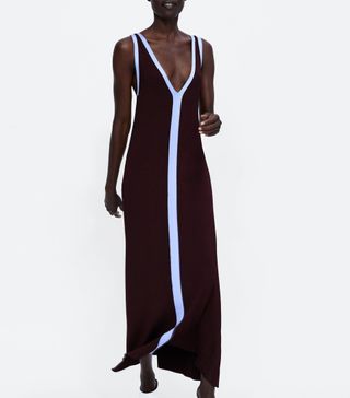 Zara + Colorblocked Ribbed Dress