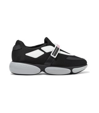 Prada + Cloudbust Logo-Print Rubber and Leather-Trimmed Mesh Sneakers