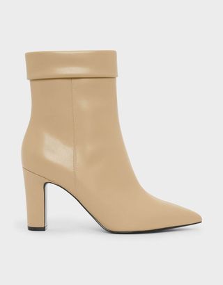 Charles & Keith + Cuff Detail Pointed Boots