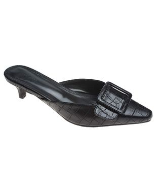 AnnaKastle + Pointed Toe Mule Slide Kitten Heel Sandals