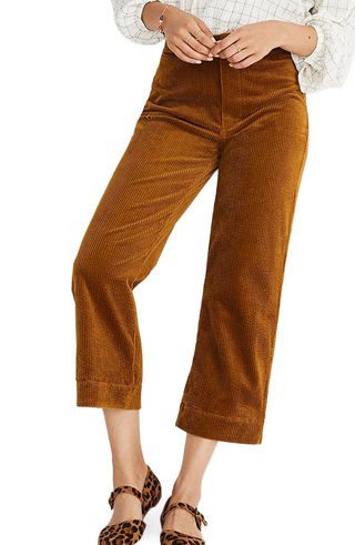 Madewell + Slim Emmett Wide Leg Crop Pants: Corduroy Edition