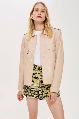 Topshop + Leather Western Jacket