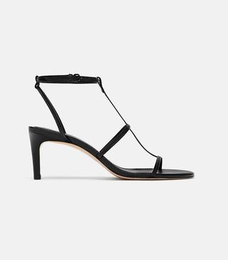 Zara + Leather High Heeled Strappy Sandals