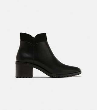 Zara + High Heel Ankle Boots With Track Soles