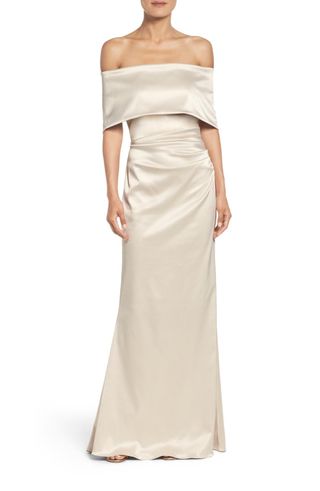 Vince Camuto + Off-the-Shoulder Gown