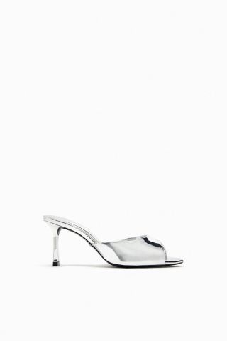 Zara + Metallic Heel Slides
