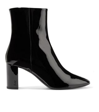 Saint Laurent + Loulou Patent-Leather Ankle Boots