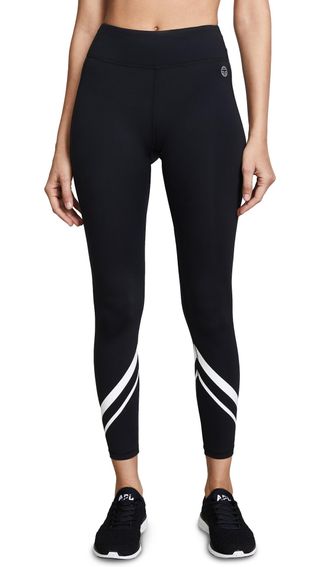 Tory Sport + Chevron Full Length Leggings