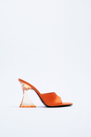 Zara + High Heeled Methacrylate Sandals