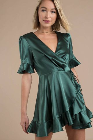 Finders Keepers + Songbird Green Wrap Dress