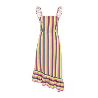 Staud + Valentina Striped Poplin Dress