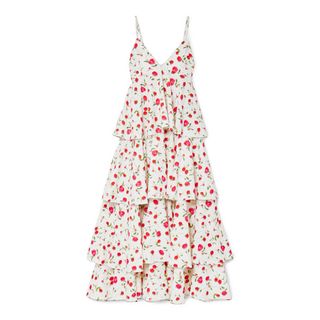 Dodo Bar Or + Tiered Floral-Print Crepe Dress