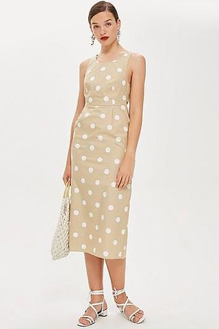 Topshop + Polka Dot Tie Back Dress