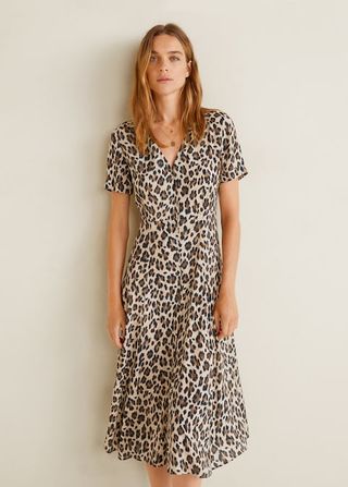 Mango + Leopard Print Dress