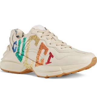 Gucci + Rhyton Rainbow Logo Sneakers