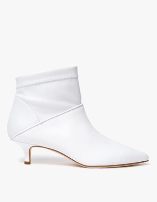 Tibi + Jean Ankle Boot in Bright White