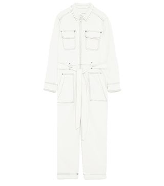 Zara + Jumpsuit With Contrasting Stitching