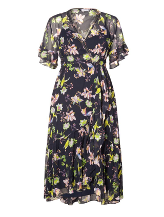 Tanya Taylor + Garden Floral Crinkle Blaire Dress