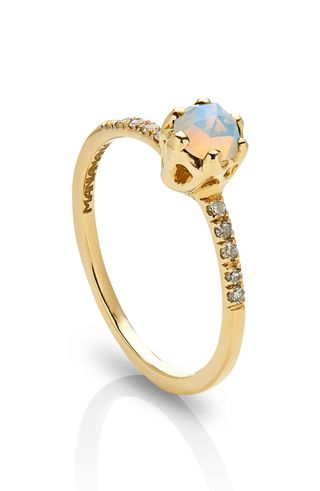 Maniamania + Entity Opal & Diamond Solitaire Ring