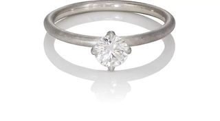 Tate Union + Diamond & Platinum Solitaire Ring