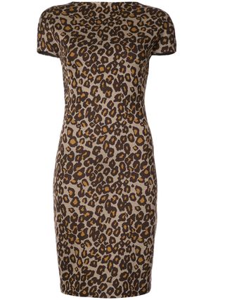 Rosetta Getty + Backless Leopard Print Dress
