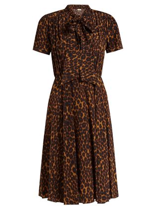 Masscob + Delon Leopard-Print Silk Midi Dress
