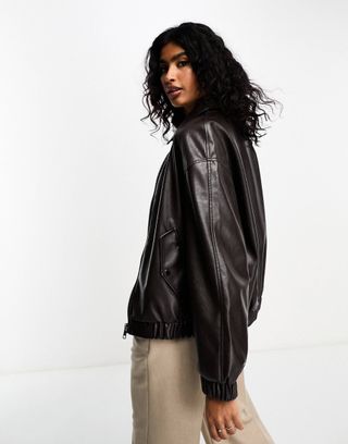 Bershka + Leather Jacket