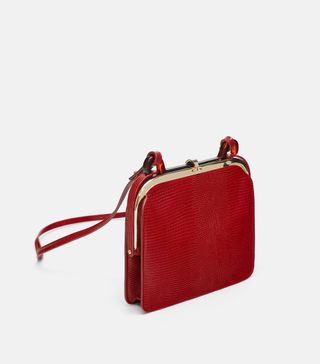 Zara + Embrossed Crossbody Bag