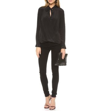 7 for All Mankind + The High Waist Slim Illusion Luxe Skinny Jeans