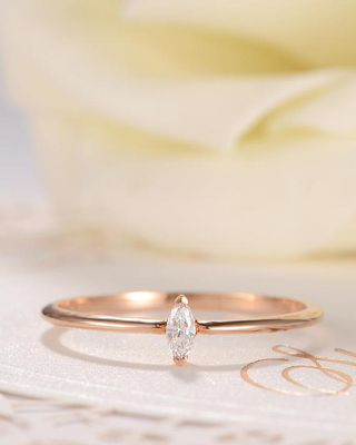 Lomantic + Rose Gold Engagement Ring