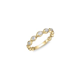 Memoire + Stackables 18k Yellow Gold Diamond Marquise Ring