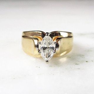 Decateur Coin Jewelry + Vintage 14K Diamond Marquise Engagement Ring