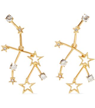 Oscar de la Renta + Gold-Tone Crystal Earrings