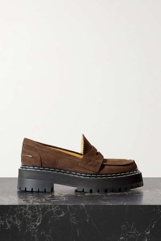 Proenza Schouler + Suede Platform Loafers
