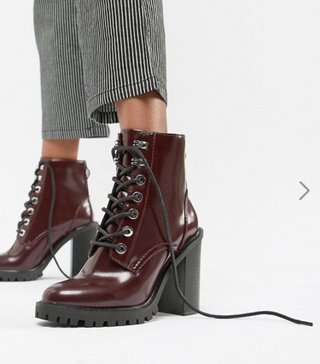ASOS + Elm Chunky Lace Up Boots