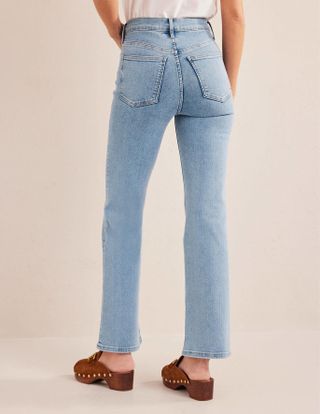 Boden + High Rise True Straight Jeans