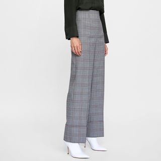Zara + Trousers With Turn-Up Hem