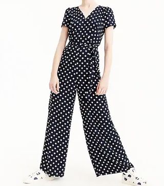 J.Crew + Short-Sleeve Wrap Jumpsuit