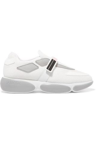 Prada + Cloudbust Logo-Embossed Rubber and Leather-Trimmed Mesh Sneakers