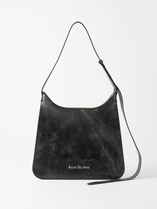 Acne Studios + Platt Distressed-Leather Shoulder Bag